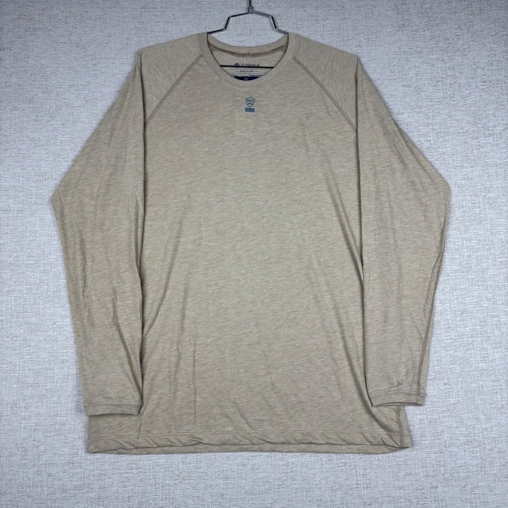 Tyndale Mens XL Lot of 3 FR Arc Rated Long Sleeve T-Shirt Tan M010T CAT 1 USA